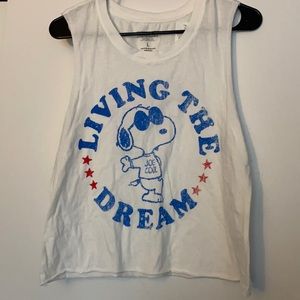 Women’s White Muscle Tee